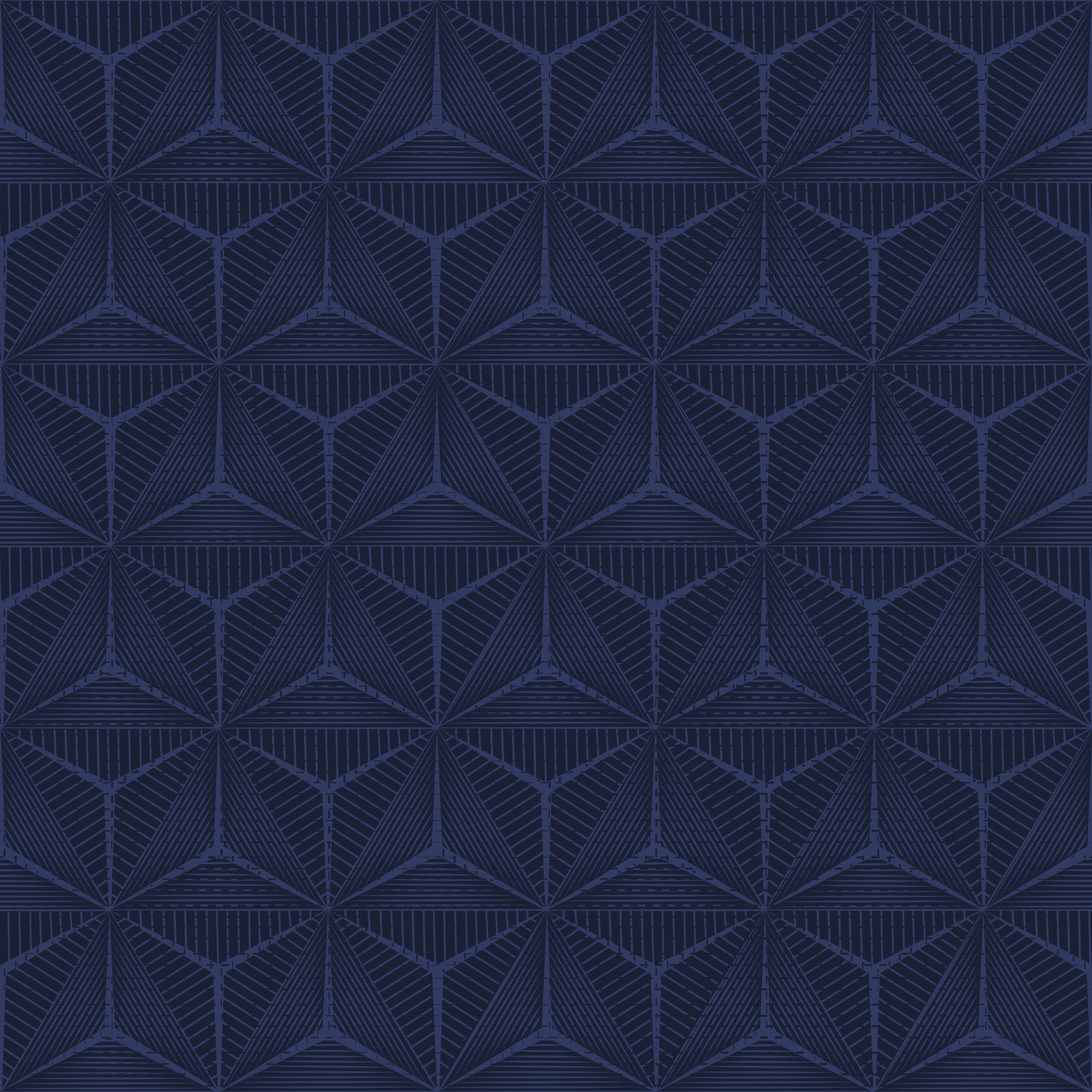 Textured and Tonal Asanoha Navy peel and stick wallpaper pattern detail